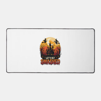 Let Get Smashed Halloween Haunted Castle Witches P Desk Mat
