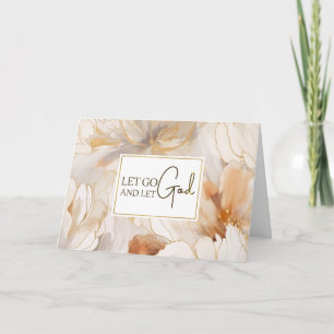 Let Go and Let God Christian Inspirational Quote Card