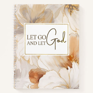 Let Go and Let God Christian Inspirational Quote  Notebook