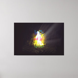 Let Go and Let God Inspiring Quote  Canvas Print