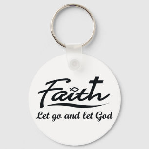 Let Go and Let God Key Ring