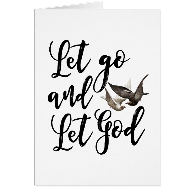 Let go and let God scripture bible quote card (Front)