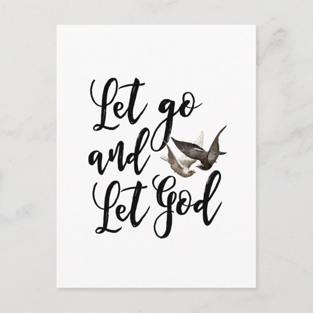 Let go and let God scripture quote postcard (Front)