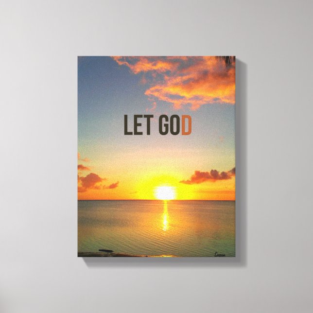 Let Go and Let God Sunset Canvas (Front)