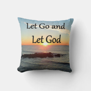 LET GO AND LET GONE SUNRISE DESIGN CUSHION