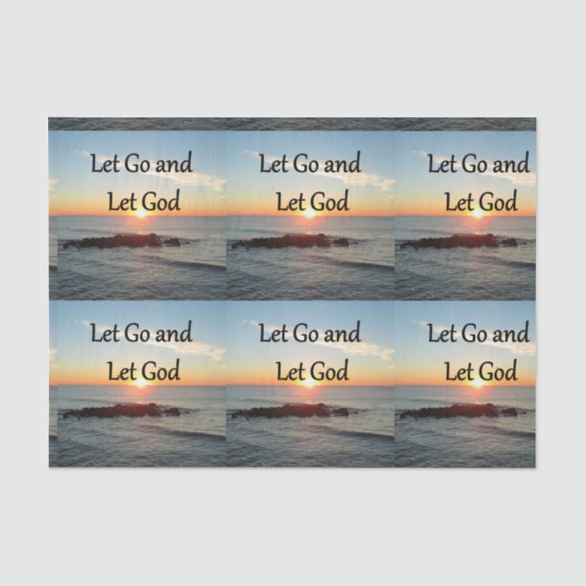 LET GO AND LET GONE SUNRISE DESIGN TISSUE PAPER (Front)