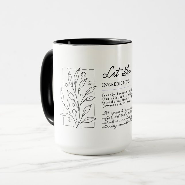 "Let Go" Coffee Mug, 15 oz Mug (Front Left)