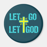 Let Go Let God Christian Cross Inspirational Quote