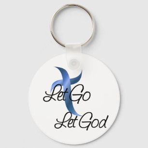 Let Go Let God Christian Key Ring