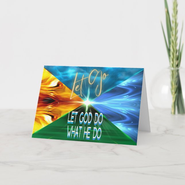 Let Go Let God Do What He Do Note Card (Front)