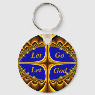 Let Go,Let God_Keychain Key Ring