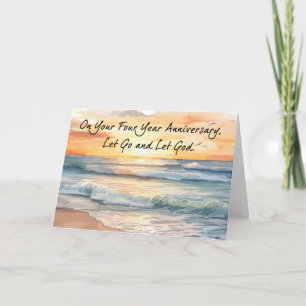 Let Go Let God Recovery Four Year Anniversary Card