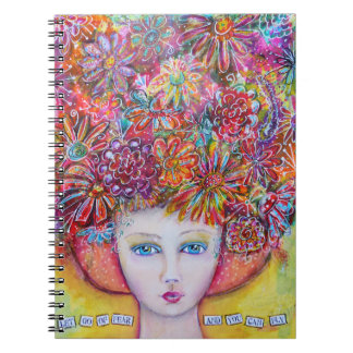 Let go of fear and you can fly spiral notebook