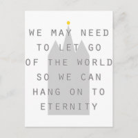 let go of the world to hang on to eternity lds