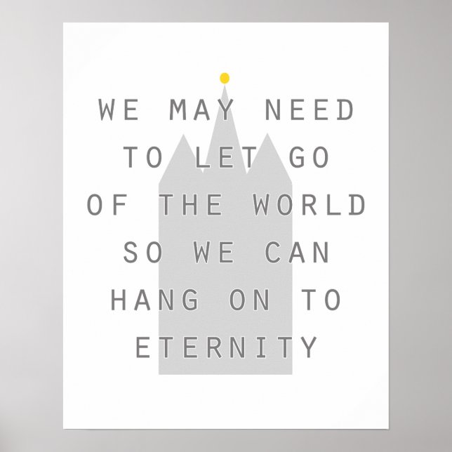 let go of world hang on to eternity poster (Front)