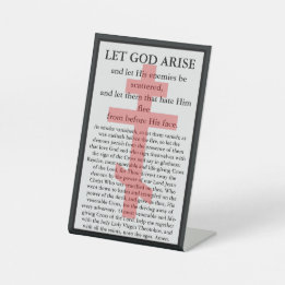 Let God Arise Orthodox prayer card Pedestal Sign