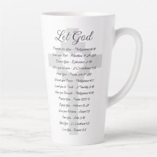 Let God scripture inspiration Latte Mug