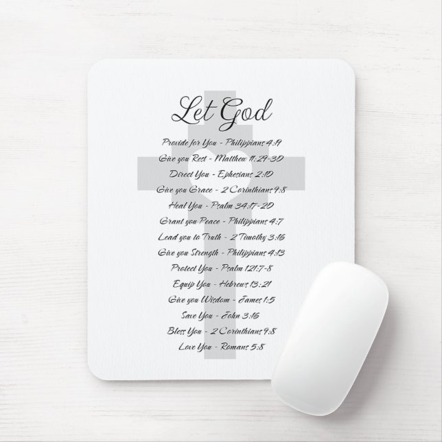 Let God scripture inspiration Mouse Pad (With Mouse)