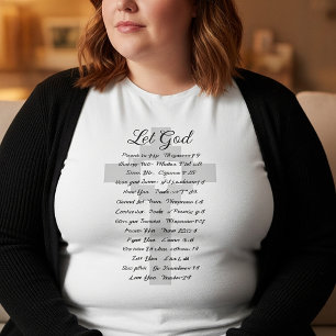 Let God scripture inspiration Plus Size T-Shirt