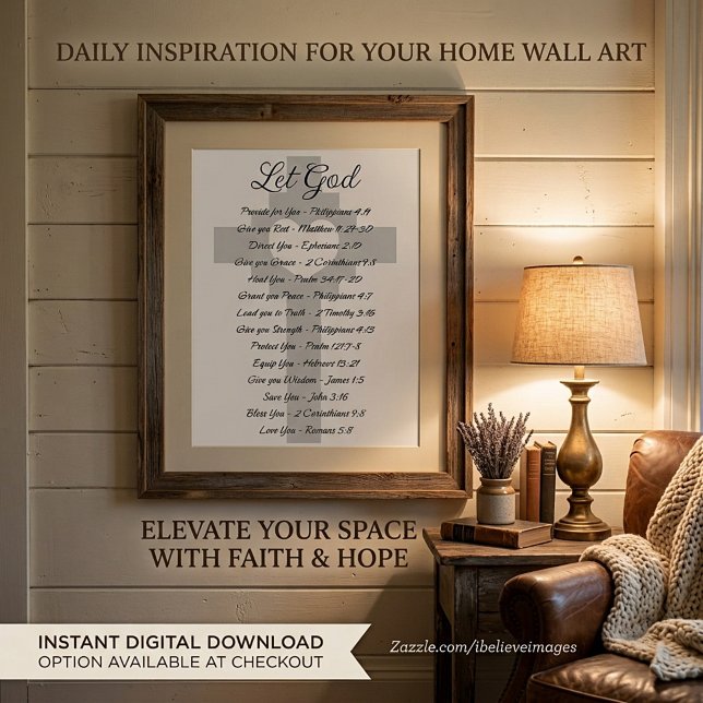 Let God scripture inspiration Poster (Creator Uploaded)
