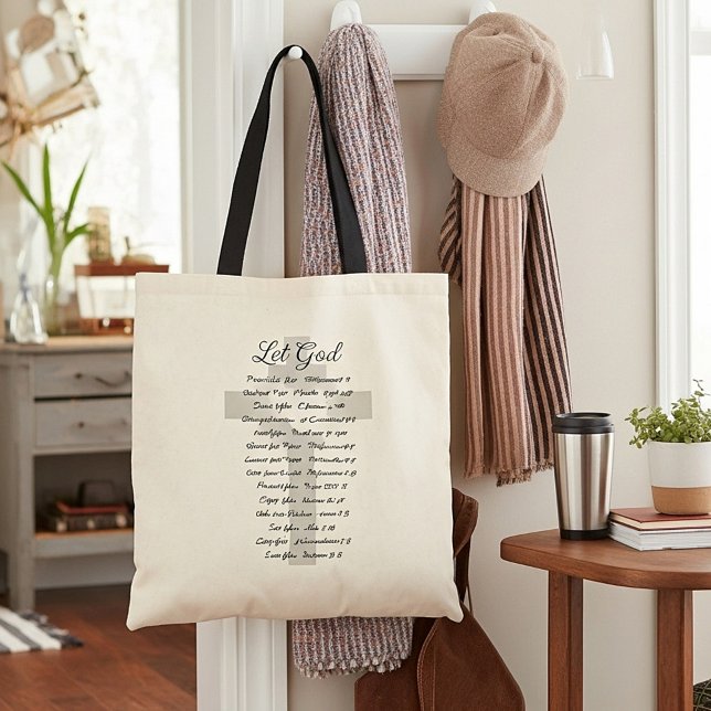 Let God scripture inspiration Tote Bag (Creator Uploaded)