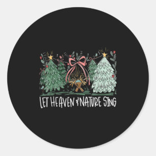 Let Heaven & Nature Sing Christmas Baby Jesus Classic Round Sticker