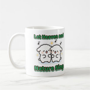 Let Heaven and Nature Sing Christmas Lambs Coffee Mug