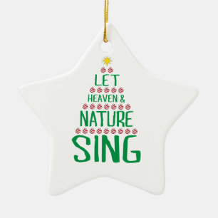 Let Heaven and Nature Sing X-mas Tree Image Ceramic Tree Decoration