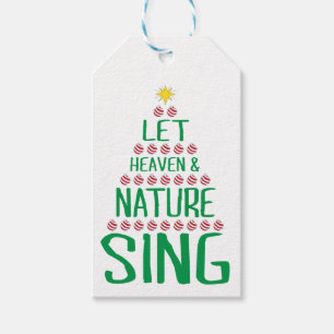 Let Heaven and Nature Sing X-mas Tree Image Gift Tags