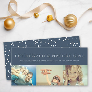 Let Heaven & Nature Sing Religious Christmas Photo Holiday Card
