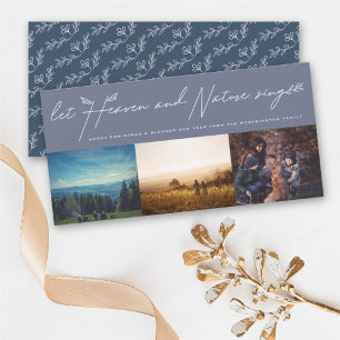 Let Heaven & Nature Sing Religious Christmas Photo Holiday Card