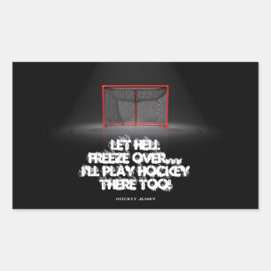 LET HELL FREEZE OVER RECTANGULAR STICKER