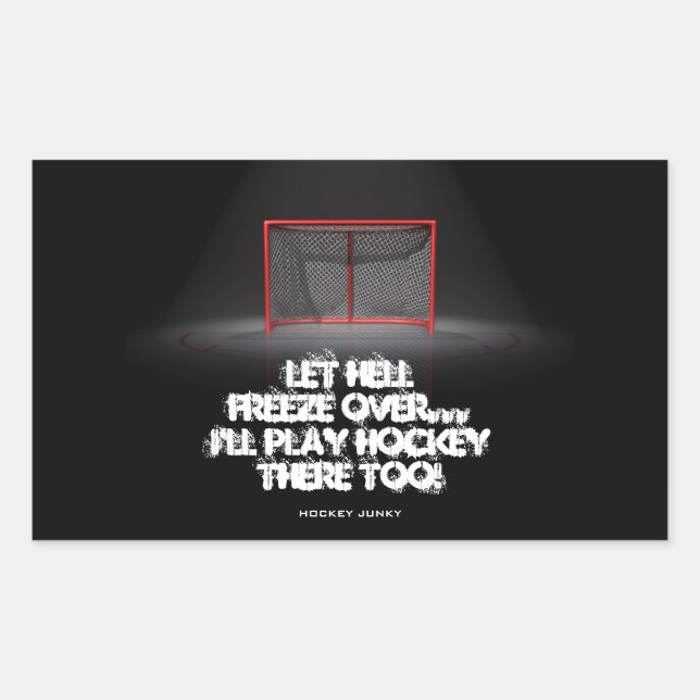 LET HELL FREEZE OVER RECTANGULAR STICKER (Front)