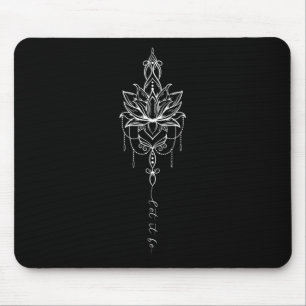 Let It Be Lotus Flower Mandala Boho Meditation Yog Mouse Pad