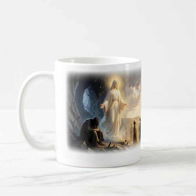 Let It Be Radiant Peaceful Prayer Art Mug (Left)