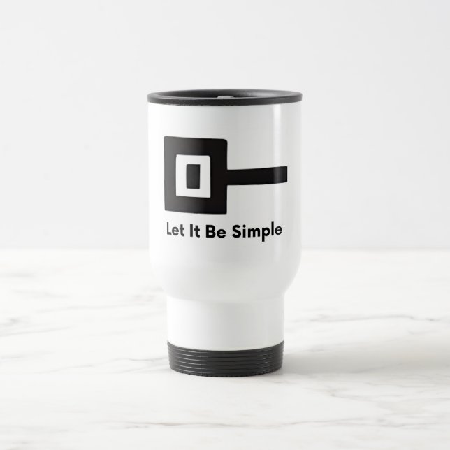 Let It Be Simple Logo on Travel/Commuter Mug (Center)