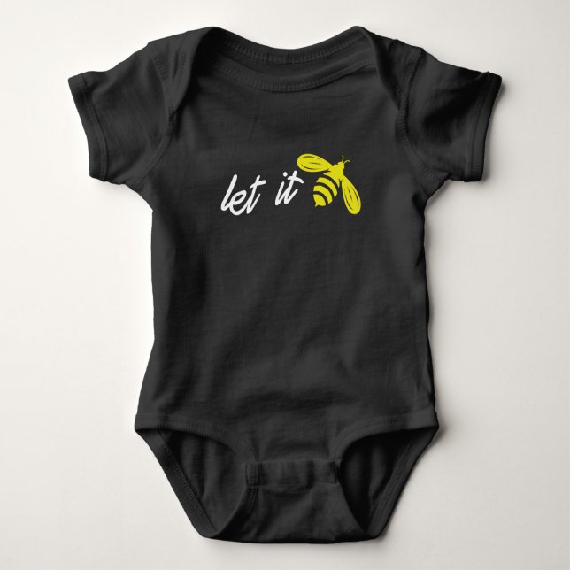 Let it Bee Baby Bodysuit (Front)