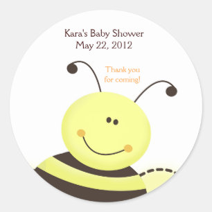 Let it Bee Bumble Bee Baby Shower Favour Sticker