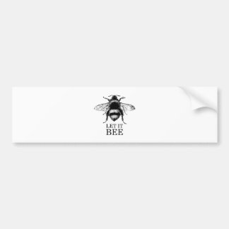 Let It Bee Vintage Nature Bumble Bee Bumper Sticker