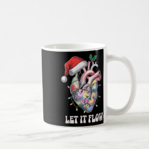 Let It Flow Cardiac Nurse Christmas Heart Nursing Coffee Mug