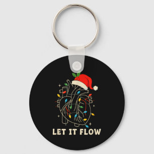 Let It Flow Funny Anatomical Heart Christmas, Medi Key Ring