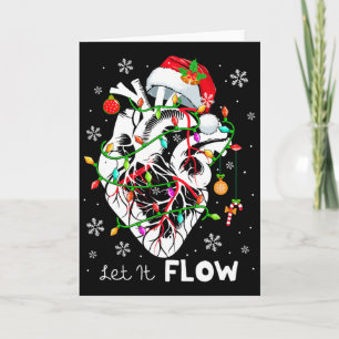 Let It Flowing Xmas Anatomy Santa Heart Part Cardi Card