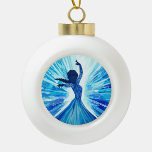 Let It Go Ceramic Ball Christmas Ornament