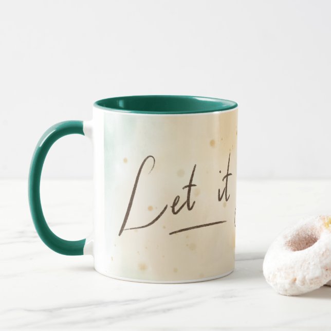 Let it Go Mug | Colourful & Splash | Flower (With Donut)