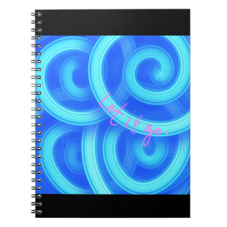 Let It Go Notebook – Royal Blue Swirl Aesthetic Jo