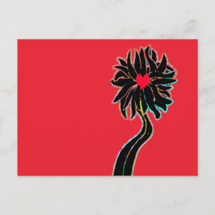 'Let It Grow' Flower Postcard