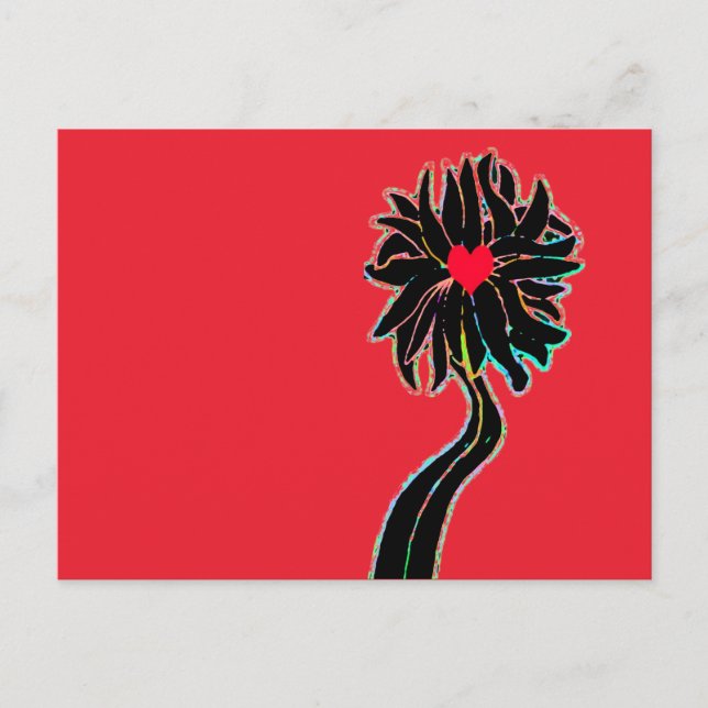 'Let It Grow' Flower Postcard (Front)