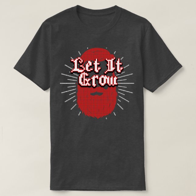 Let It Grow Hipster Beard Rude Funny Christmas Gif T-Shirt (Design Front)