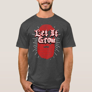 Let It Grow Hipster Beard Rude Funny Christmas Gif T-Shirt