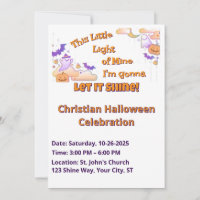Let It Shine Christian Halloween Invitation